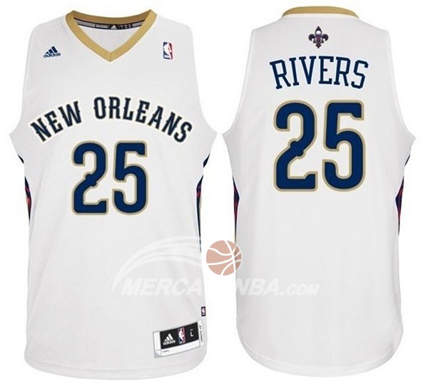 Maglia NBA Rivers New Orleans Pelicans Blanco